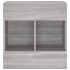 Mueble de TV de pared con luces LED gris Sonoma 58,5x30x60,5