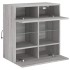 Mueble de TV de pared con luces LED gris Sonoma 58,5x30x60,5