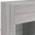 Mueble de TV de pared con luces LED gris Sonoma 58,5x30x60,5