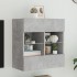 Mueble TV de pared con luces LED gris hormigón 58,5x30x60,5