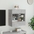 Mueble TV de pared con luces LED gris hormigón 58,5x30x60,5