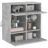 Mueble TV de pared con luces LED gris hormigón 58,5x30x60,5