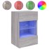 Mueble de TV de pared con luces LED gris Sonoma 40x30x60,5