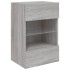 Mueble de TV de pared con luces LED gris Sonoma 40x30x60,5