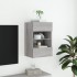 Mueble de TV de pared con luces LED gris Sonoma 40x30x60,5