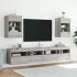 Mueble de TV de pared con luces LED gris Sonoma 40x30x60,5