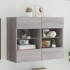 Mueble de TV de pared con luces LED gris Sonoma 78,5x30x60,5