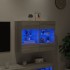 Mueble de TV de pared con luces LED gris Sonoma 78,5x30x60,5