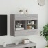 Mueble de TV de pared con luces LED gris Sonoma 78,5x30x60,5
