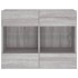 Mueble de TV de pared con luces LED gris Sonoma 78,5x30x60,5