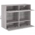 Mueble de TV de pared con luces LED gris Sonoma 78,5x30x60,5