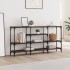 Mesa consola madera de ingeniería marrón roble 160x29x80