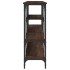 Mesa consola madera de ingeniería marrón roble 160x29x80