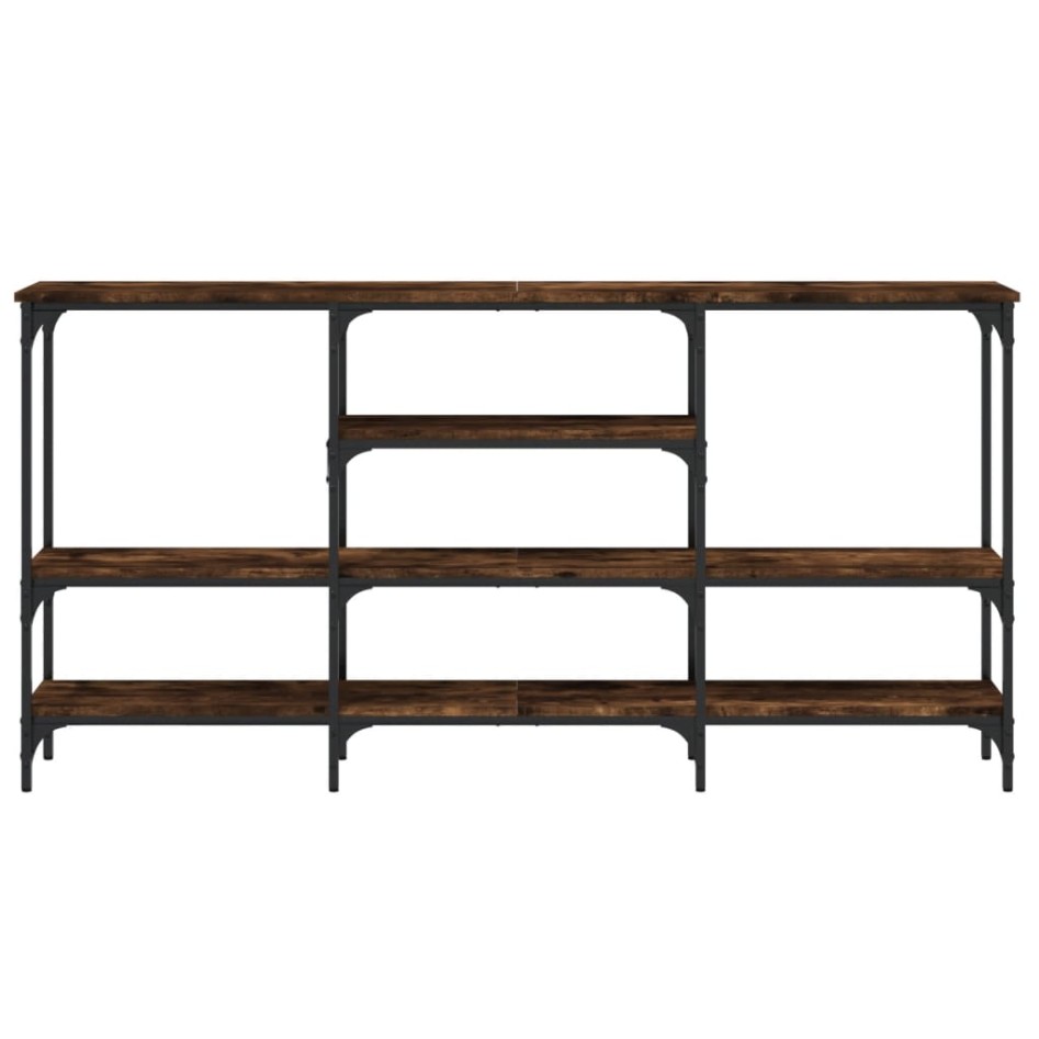 Mesa consola madera de ingeniería roble ahumado 160x29x80