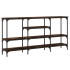 Mesa consola madera de ingeniería roble ahumado 160x29x80