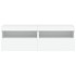 Muebles de TV de pared con luces LED 2 uds blanco 60x30x40