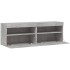 Muebles TV de pared luces LED 2 uds gris hormigón 60x30x40