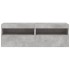 Muebles TV de pared luces LED 2 uds gris hormigón 60x30x40