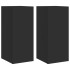 Muebles de TV de pared con luces LED 2 uds negro 30,5x35x70