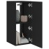 Muebles de TV de pared con luces LED 2 uds negro 30,5x35x70