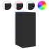 Muebles de TV de pared con luces LED 2 uds negro 30,5x35x70