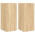 Muebles de TV pared luces LED 2 uds roble Sonoma 30,5x35x70