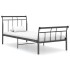 Estructura de cama de metal negra 90x200