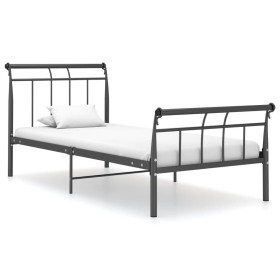 Estructura de cama de metal negra 90x200