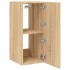 Muebles de TV pared luces LED 2 uds roble Sonoma 30,5x35x70