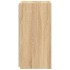Muebles de TV pared luces LED 2 uds roble Sonoma 30,5x35x70