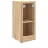 Muebles de TV pared luces LED 2 uds roble Sonoma 30,5x35x70