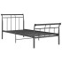 Estructura de cama de metal negra 90x200