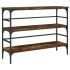 Mesa consola madera de ingeniería roble ahumado 100x32x75
