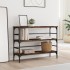 Mesa consola madera de ingeniería roble ahumado 100x32x75