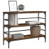 Mesa consola madera de ingeniería roble ahumado 100x32x75
