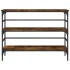 Mesa consola madera de ingeniería roble ahumado 100x32x75