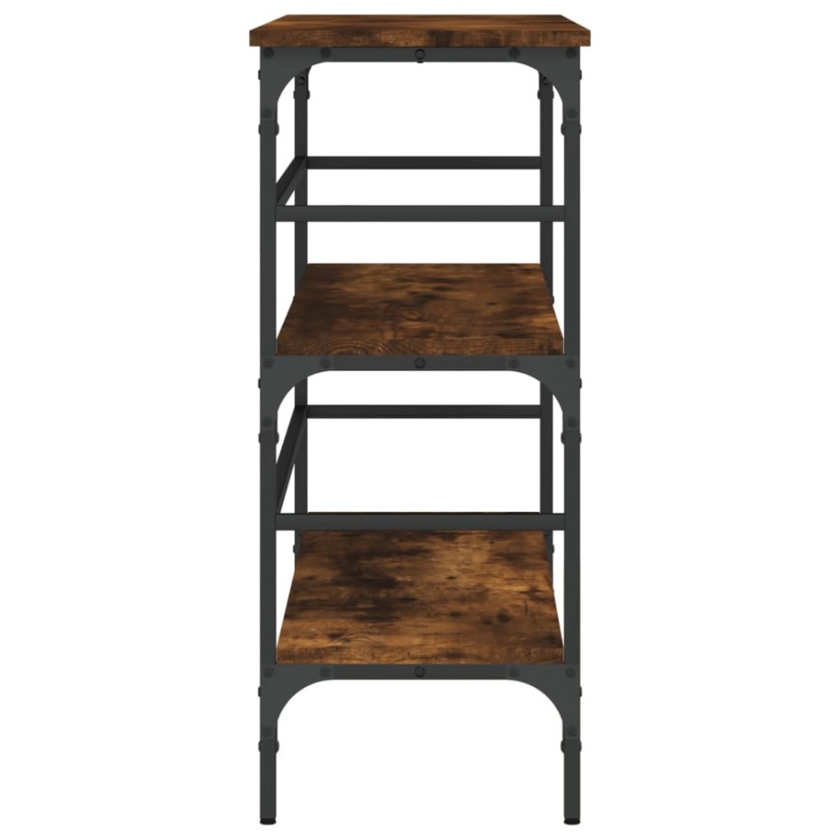 Mesa consola madera de ingeniería roble ahumado 100x32x75