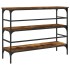 Mesa consola madera de ingeniería roble ahumado 100x32x75