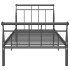 Estructura de cama de metal negra 90x200