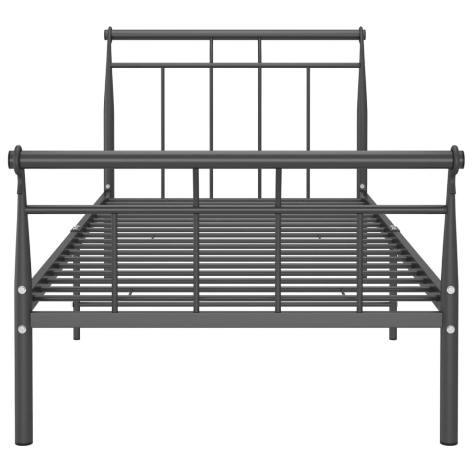 Estructura de cama de metal negra 90x200