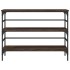 Mesa consola madera de ingeniería marrón roble 100x32x75