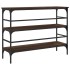 Mesa consola madera de ingeniería marrón roble 100x32x75