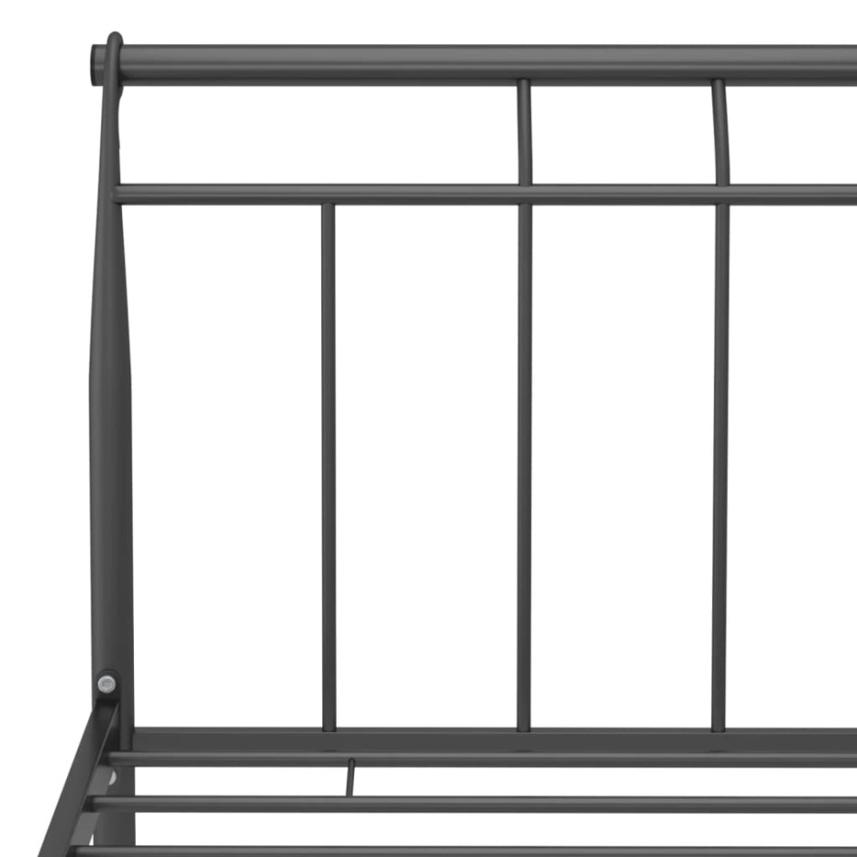 Estructura de cama de metal negra 90x200