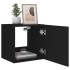 Muebles de TV de pared con luces LED 2 uds negro 40,5x35x40