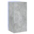 Mueble de TV de pared con luces LED gris hormigón 40,5x35x80