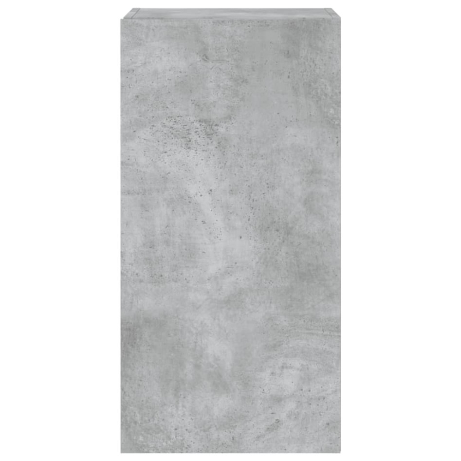 Mueble de TV de pared con luces LED gris hormigón 40,5x35x80