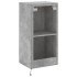 Mueble de TV de pared con luces LED gris hormigón 40,5x35x80