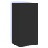 Mueble de TV de pared con luces LED negro 40,5x35x80