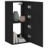 Mueble de TV de pared con luces LED negro 40,5x35x80