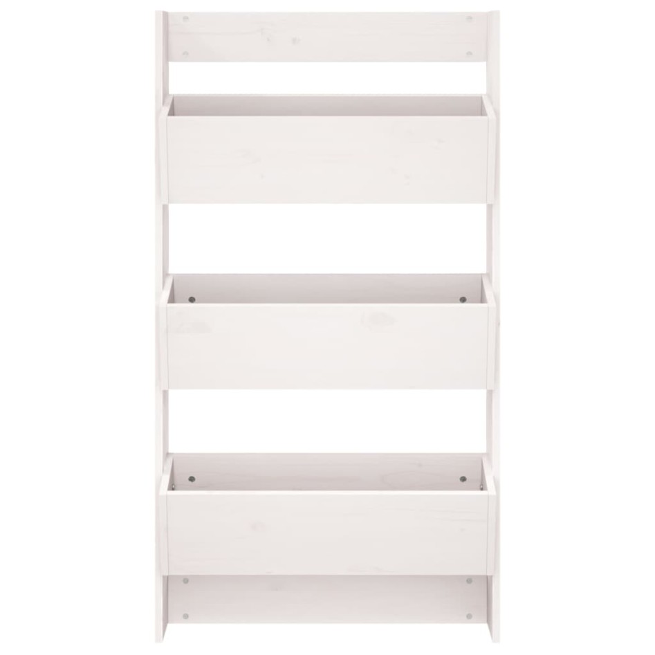 Jardinera de pared 3 niveles madera pino blanco 60x18,5x110